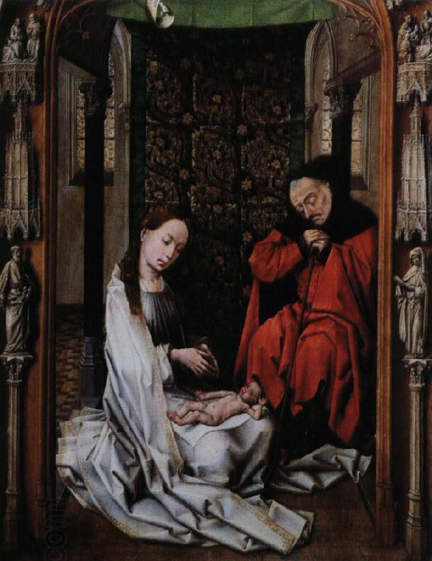 Rogier van der Weyden kristi fodelse altartavlan i miraflores oil painting picture
